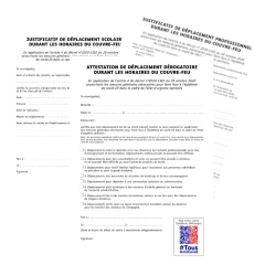 Couvre-feu : trouvez la bonne attestation